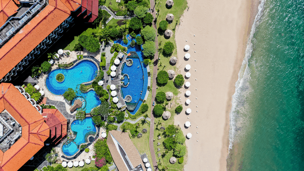 Aerial view of Grand Mirage Resort & Thalasso Spa, Bali