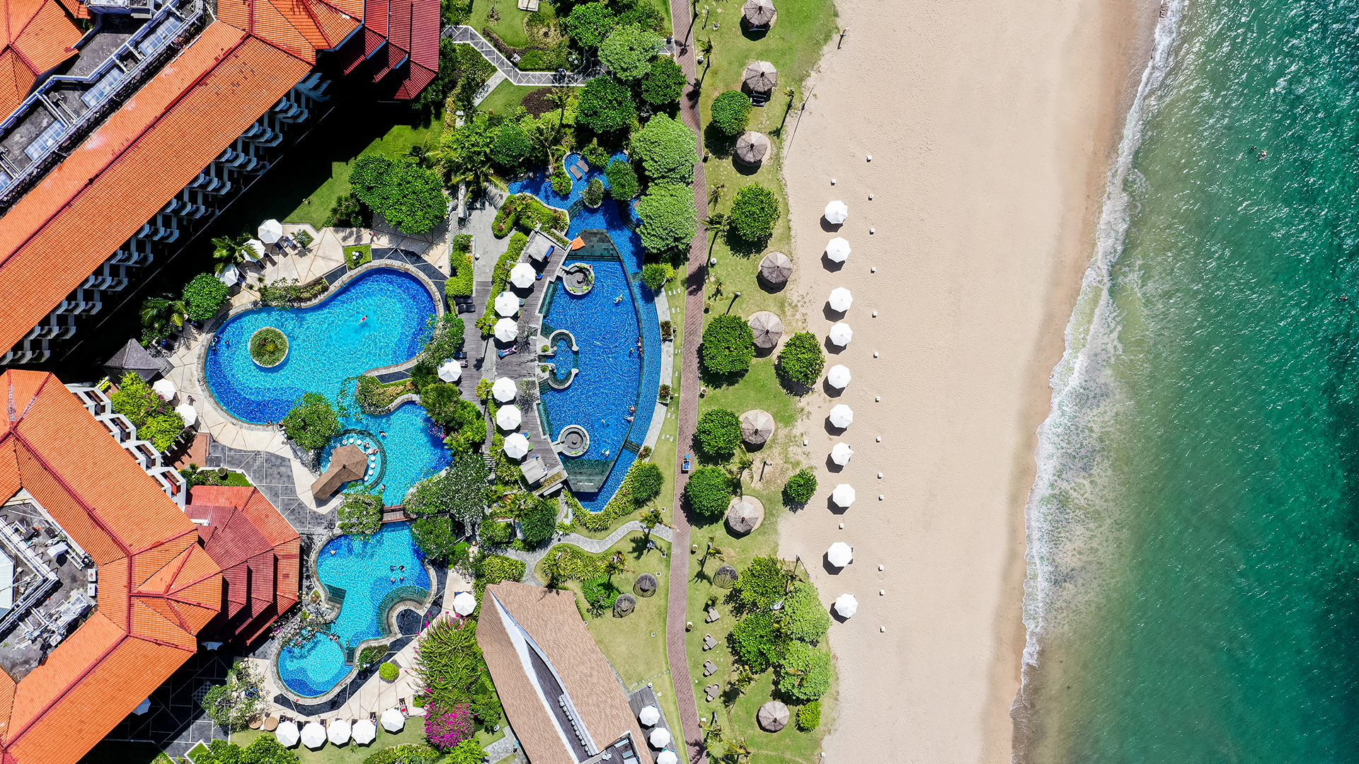 Aerial view of Grand Mirage Resort & Thalasso Spa, Bali