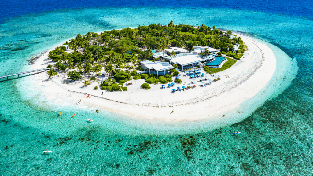 Aerial view of Malamala Beach Club, Fiji