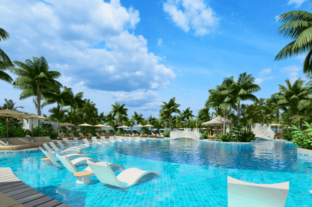Poolside at Paradisus by Melia Bali