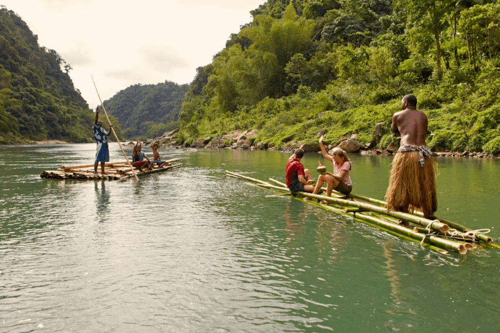 Bilibili raft trip from from Raiwaqa Village. Photo courtesy of Tourism Fiji.