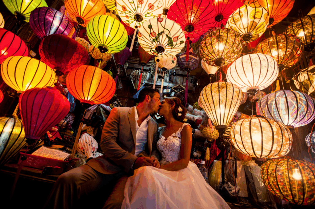 Wedding couple - Red Bridge, Hoi An