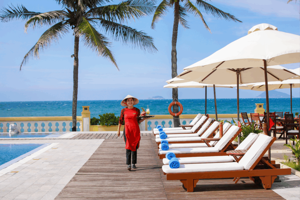 Poolside at Victoria Hoi An Beach Resort, Vietnam