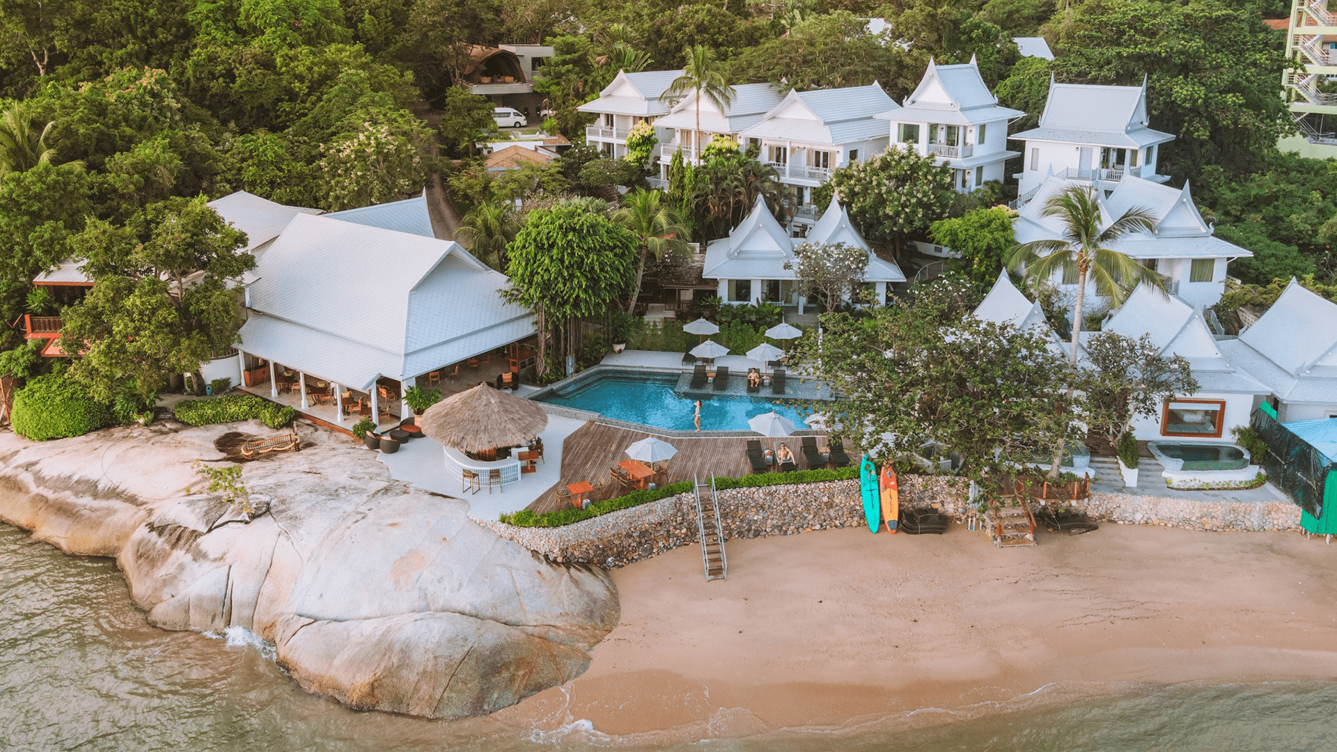 Aerial view of Rocky's Boutique Resort Koh Samui