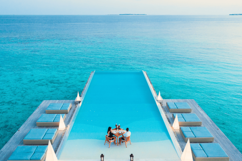 Infinity & Beyond couple's romantic dinner at Heritance Aarah, Maldives