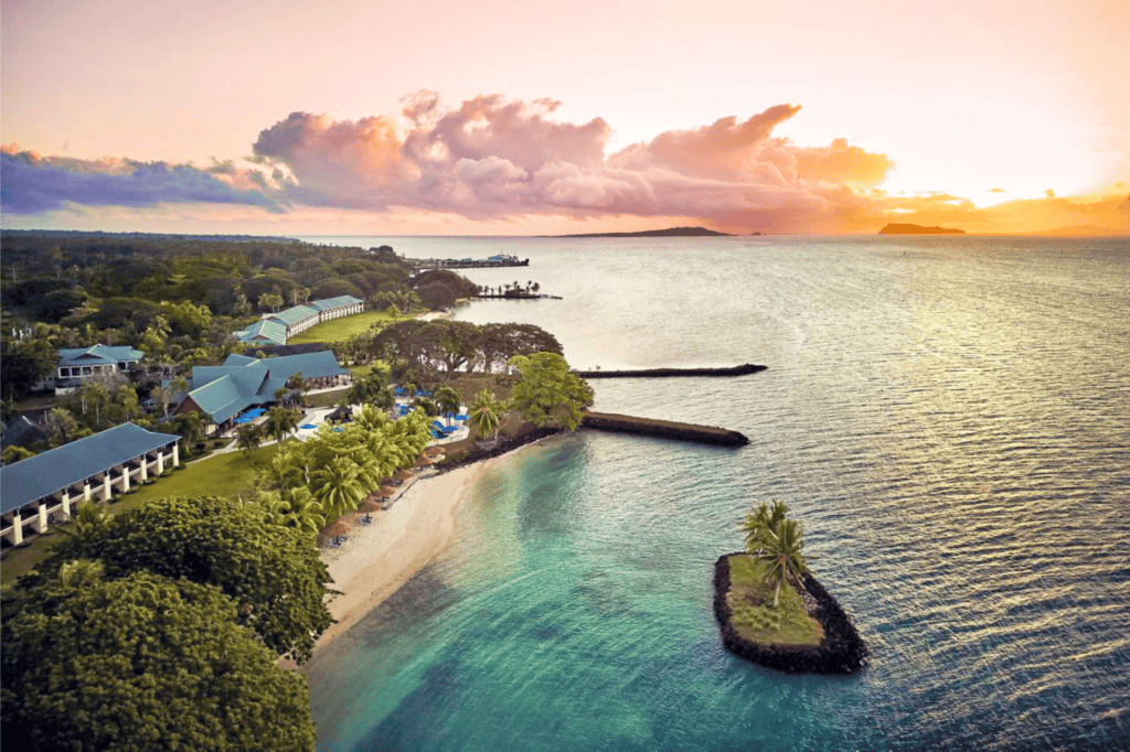 Aerial view of Samoa Beach Resort